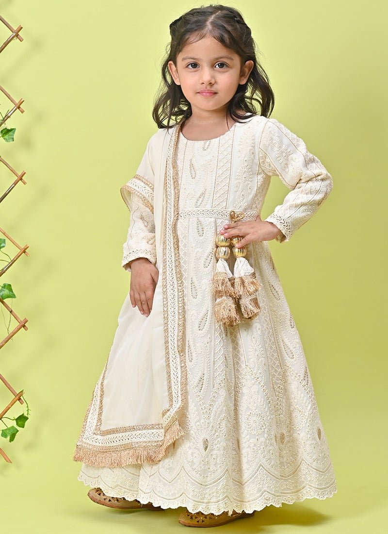 Girls’ Chikankari Anarkali