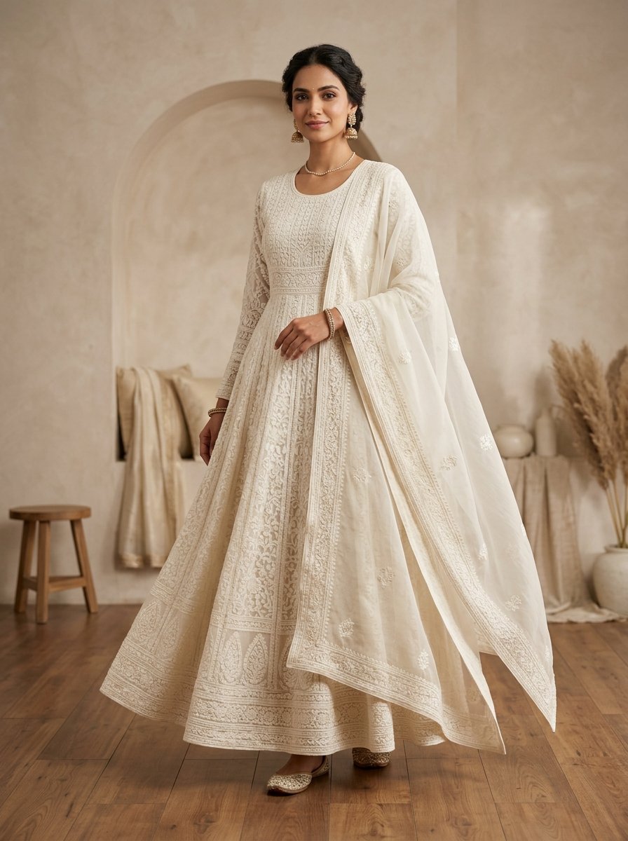 Ivory Grace Anarkali Suit